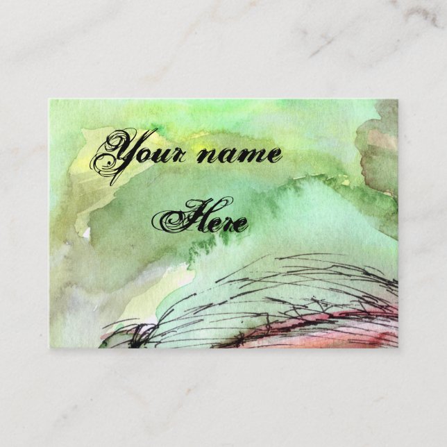 Tarjeta de Personalizable acuática moderna (Anverso)