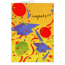 Tarjeta de personalizable colorida de la graduació