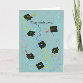 Tarjeta de personalizable colorida para graduación