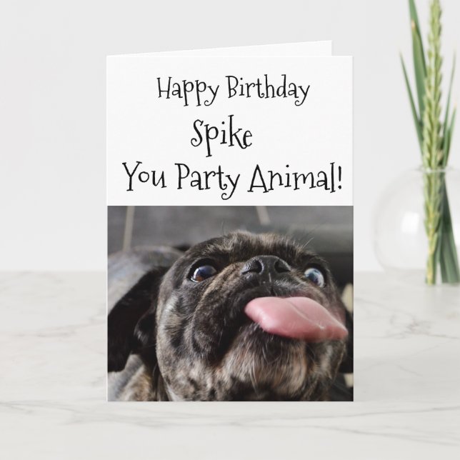 Tarjeta de Personalizable de cumpleaños de Animal  (Anverso)