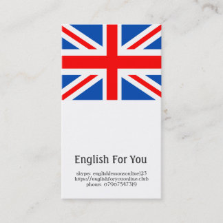 Tarjeta de personalizable de enseñanza en inglés