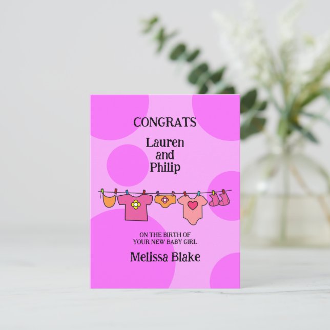 Tarjeta de Personalizable de felicitaciones al Chi (Anverso de pie)