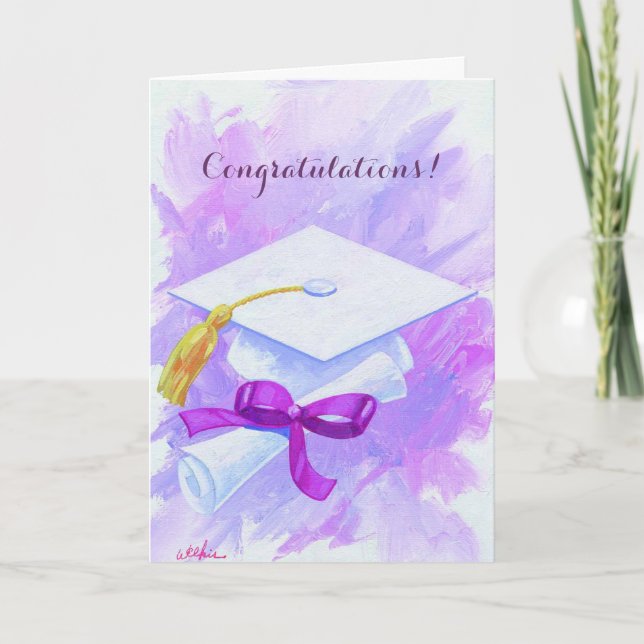 Tarjeta de personalizable de graduación con tapa m (Anverso)