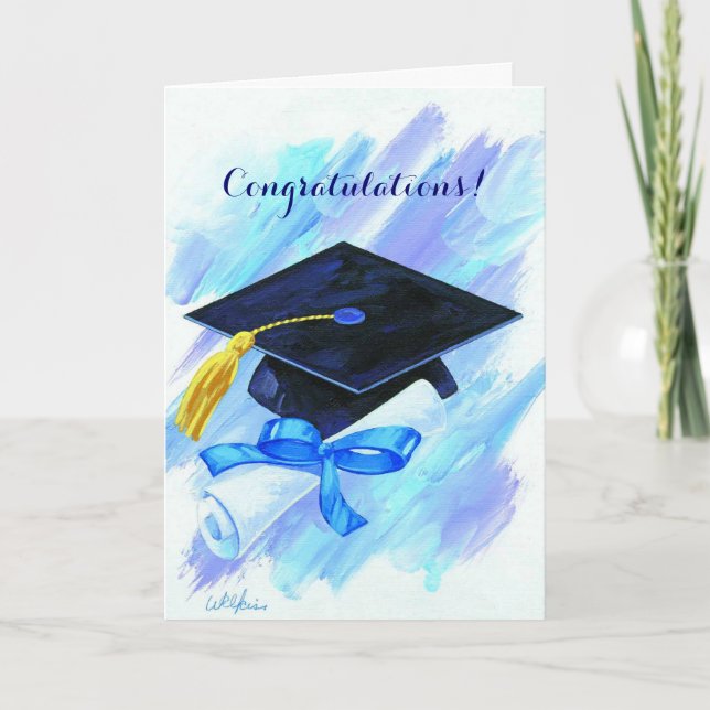 Tarjeta de personalizable de graduación de la tapa (Anverso)