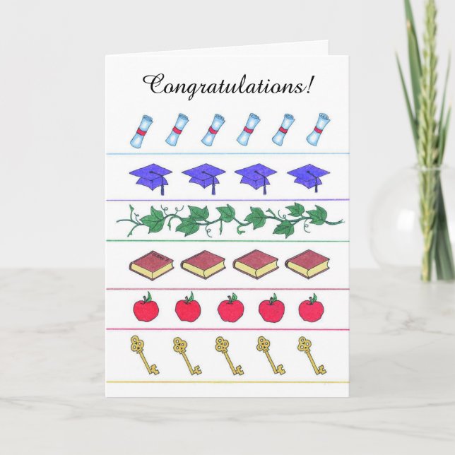 Tarjeta de personalizable de graduación de las lín (Anverso)