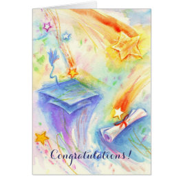 Tarjeta de personalizable de graduación de tapón a