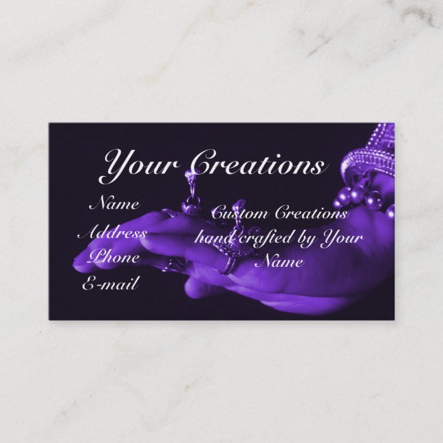 Tarjeta de personalizable de joyas (Anverso)