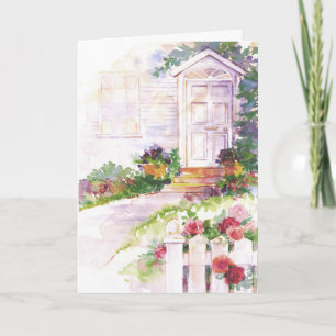 Tarjeta de personalizable de la puerta de la casa