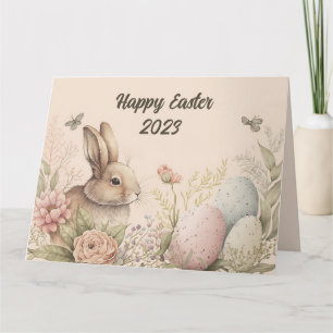 Tarjeta de personalizable de moda feliz Pascua 202