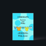 Tarjeta de Personalizable de recién nacido Boy Fel<br><div class="desc">tarjeta de felicitaciones de recién nacido boy,  fácilmente podrías personalizar el texto y presentarte con tu propia</div>