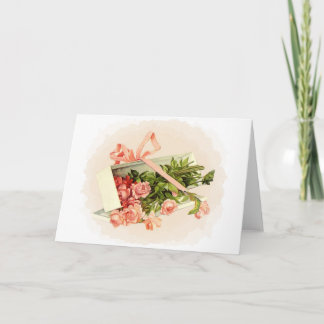 Tarjeta de Personalizable de regalo de rosas rosad