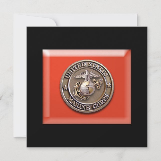 Tarjeta de Personalizable de sellado 3D USMC para  (Anverso)