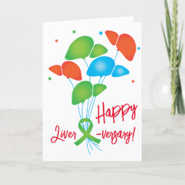 Tarjeta de Personalizable feliz para el Hígado