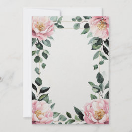 Tarjeta de personalizable floral rosa para cualqui