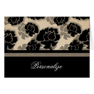 Tarjeta de Personalizable Grungy Floral Decadation