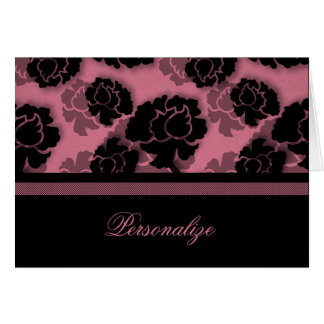 Tarjeta de Personalizable Grungy Floral Decadation