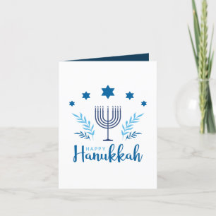 Tarjeta de Personalizable Happy Hanukkah Menorah S