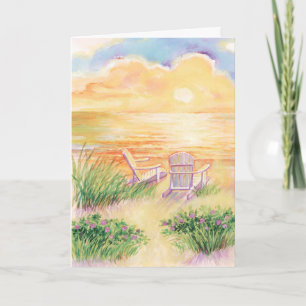 Tarjeta de personalizable panorámica Watercolor be