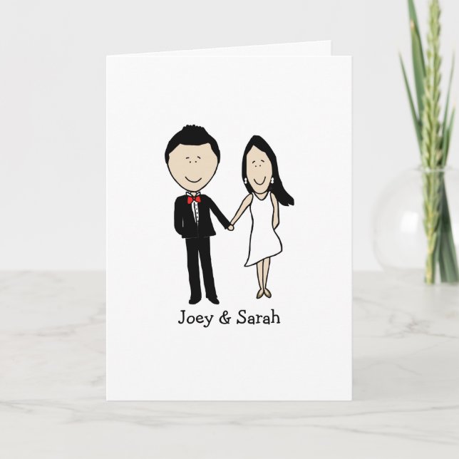 tarjeta de personalizable - pareja elegante (Anverso)