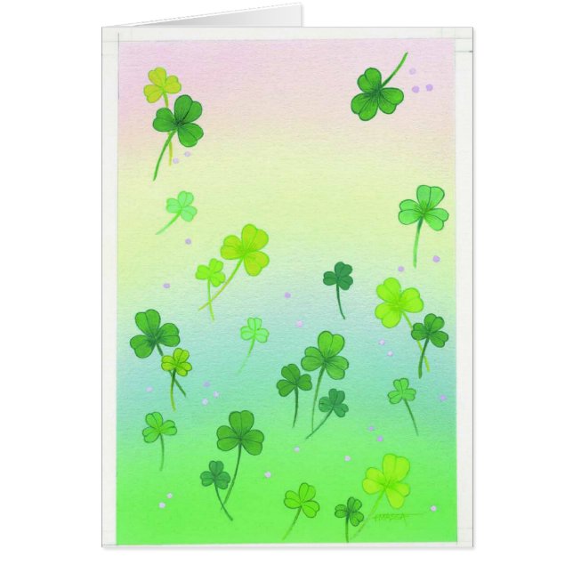 Tarjeta de personalizable pastel St. Patricks Day (Frente)