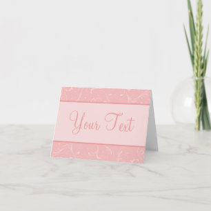 Tarjeta de Personalizable Rosa Flourish
