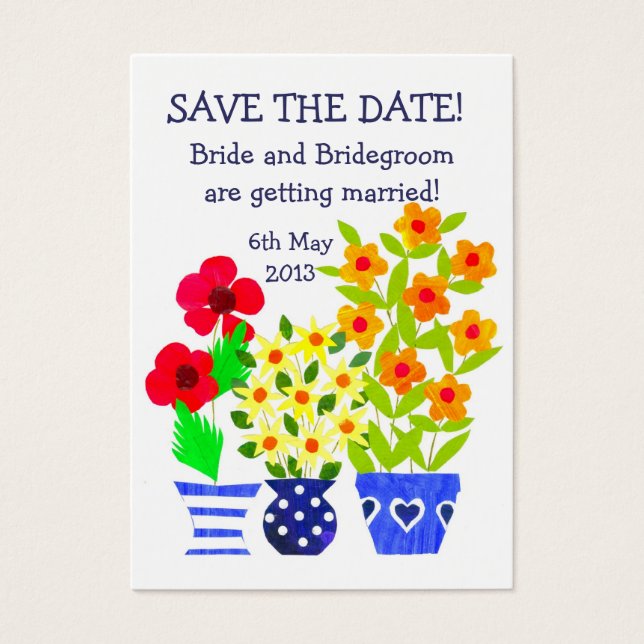 Tarjeta de personalizable "Save the Date", ollas d (Frente)