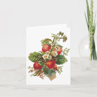 Tarjeta de Personalizable Strawberry Blooms