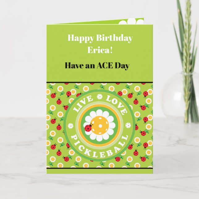 Tarjeta de Personalizable verde feliz cumpleaños (Anverso)