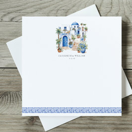 Tarjeta de personalizado Boda Santorini