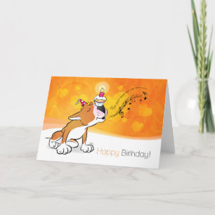 Tarjeta de Personalizado Bull Terrier "Cumpleaños 