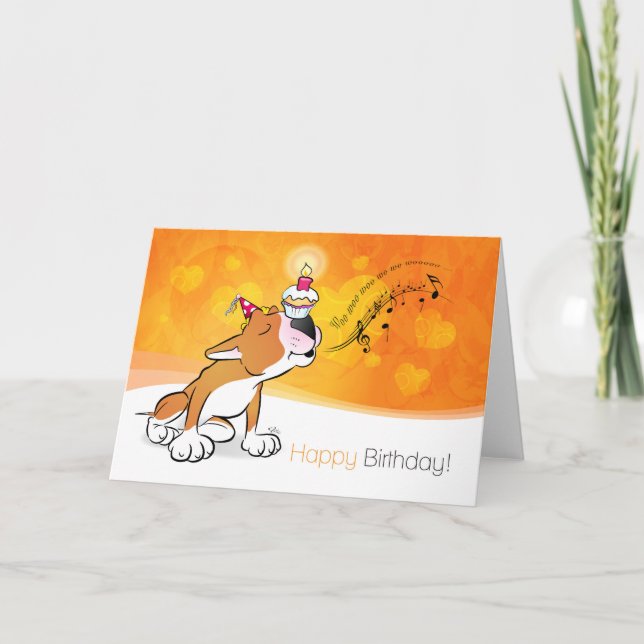 Tarjeta de Personalizado Bull Terrier "Cumpleaños  (Anverso)