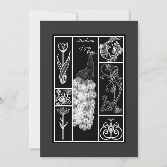 Tarjeta de personalizado con estilo deco de arte b (Anverso)