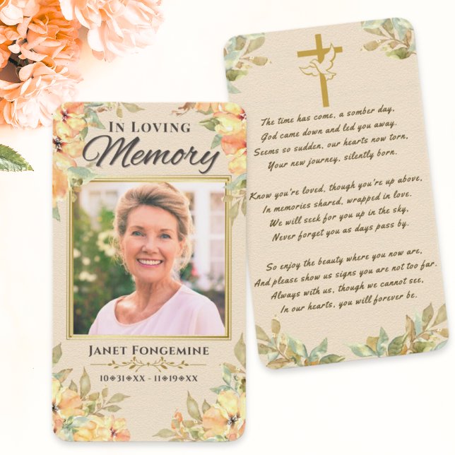 Tarjeta de personalizado conmemorativa de la oraci (Subido por el creador)