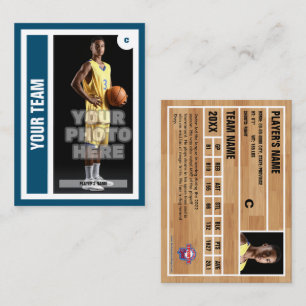 Tarjeta de personalizado de Baloncesto - Ocean Blu