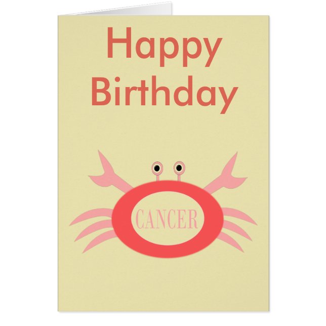 Tarjeta de Personalizado de cangrejo con estrella  (Frente)