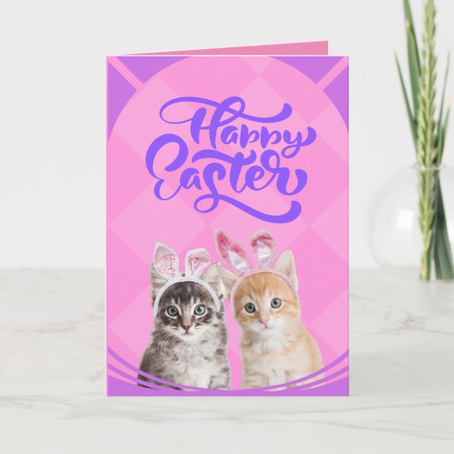 Tarjeta de Personalizado de conejito de pascua fel (Anverso)