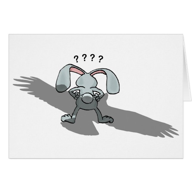 ¿?? Tarjeta de Personalizado de conejo (Anverso (Horizontal))