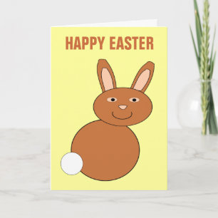 Tarjeta de Personalizado de conejo de pascua feliz