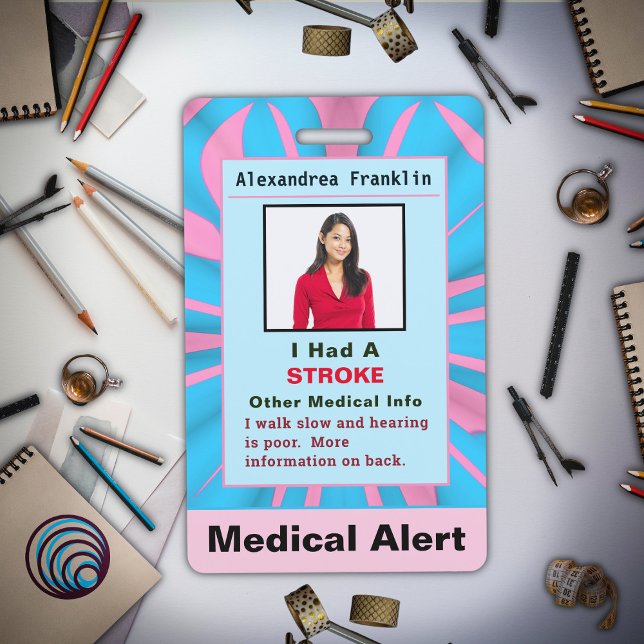 Tarjeta de Personalizado de contacto de emergencia (Medical Alert Emergency Contact Custom Card Badge)