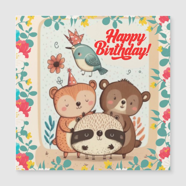 Tarjeta de personalizado de cumpleaños feliz (Anverso)