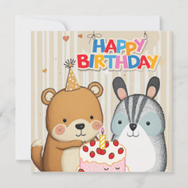 Tarjeta de personalizado de cumpleaños feliz