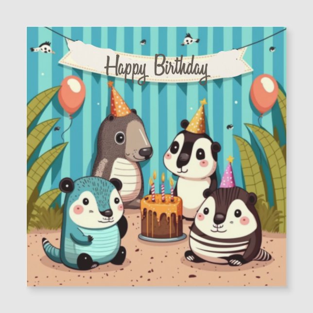 Tarjeta de personalizado de cumpleaños feliz (Anverso)