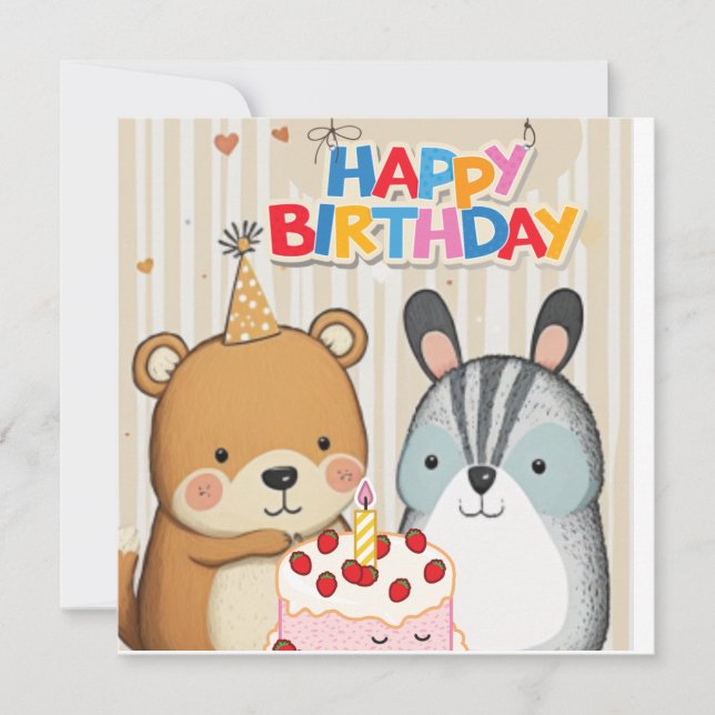 Tarjeta de personalizado de cumpleaños feliz (Anverso)