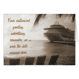 Tarjeta de Personalizado de envío en Sepia