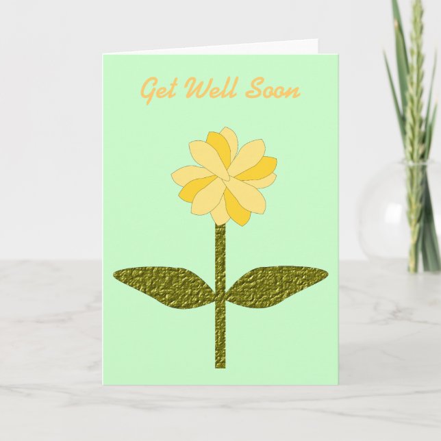 Tarjeta de Personalizado de flores amarillas de ma (Anverso)