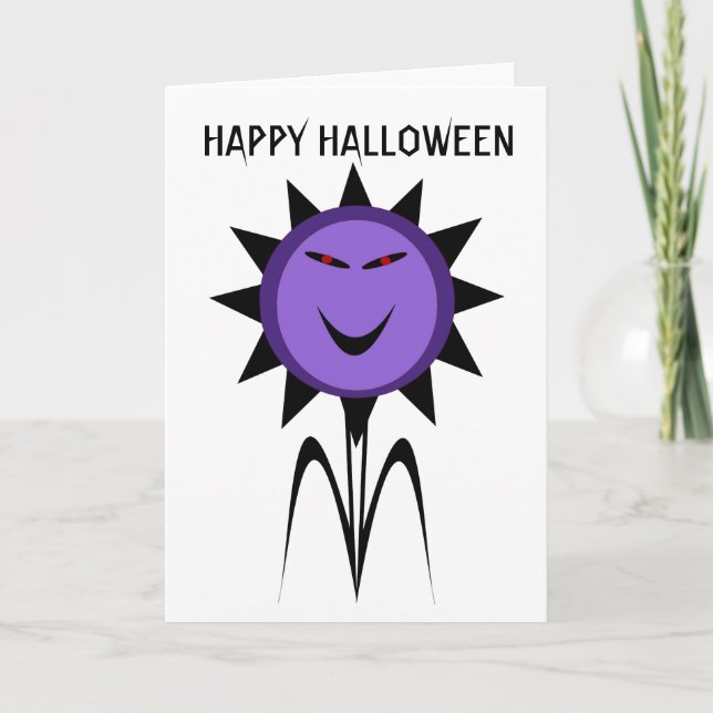 Tarjeta de Personalizado de Halloween del Gótico K (Anverso)