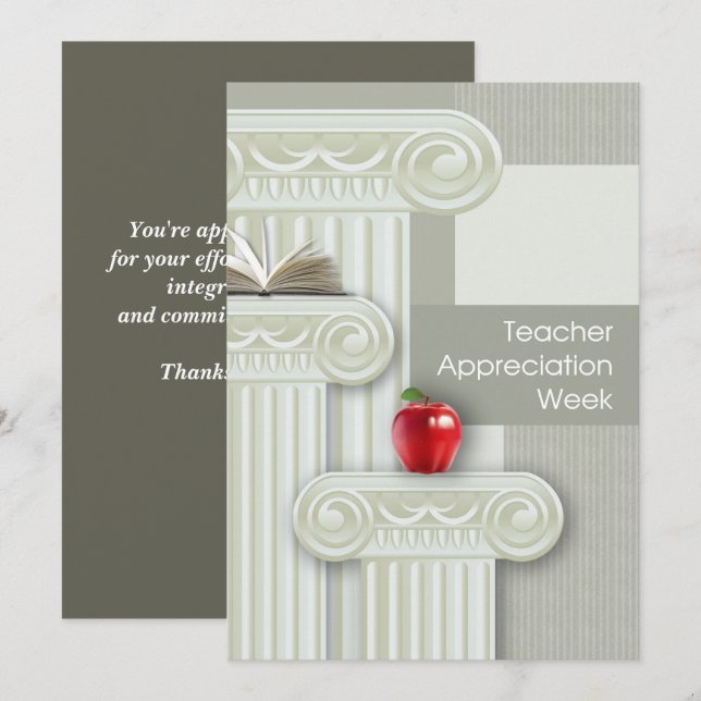 Tarjeta de Personalizado de la semana de apreciaci (Anverso / Reverso)