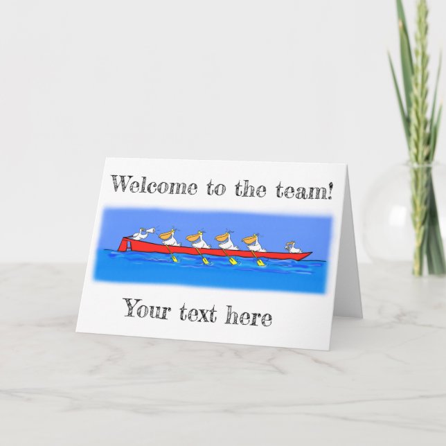 Tarjeta de personalizado de los pelícanos. (Anverso)