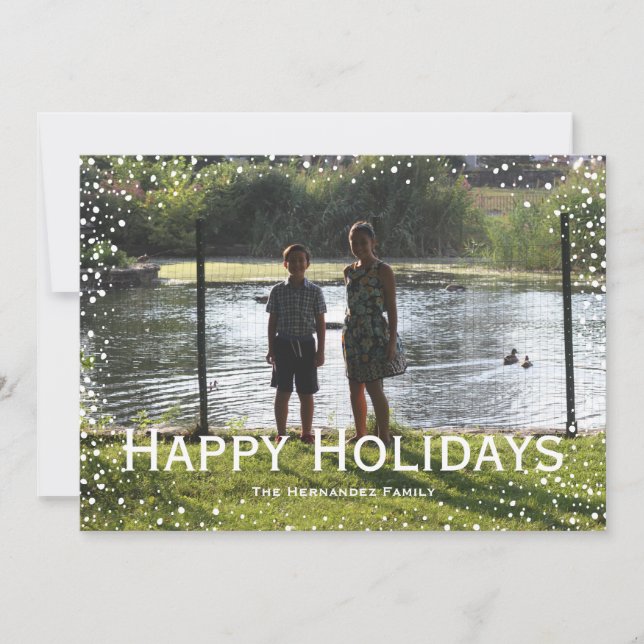 Tarjeta de Personalizado de nevadas de fotos compl (Anverso)