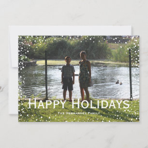 Tarjeta de Personalizado de nevadas de fotos compl
